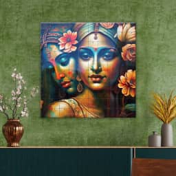 Radha Faces Artistic Art