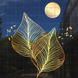Luxury golden floral Leaf