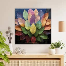 Collection of dry autumn leaves