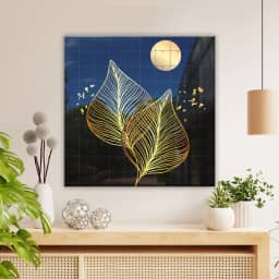 Luxury golden floral Leaf