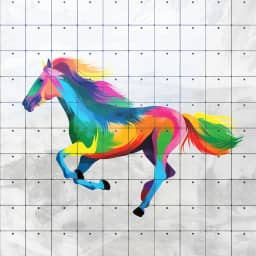 Multicolored Horse Head