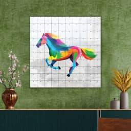 Multicolored Horse Head