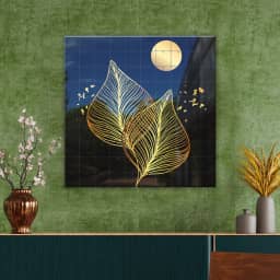 Luxury golden floral Leaf