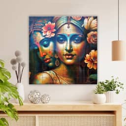 Radha Faces Artistic Art