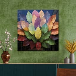 Collection of dry autumn leaves