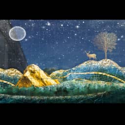 Modern Art Night Landscape
