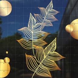 Golden lines floral Leaf