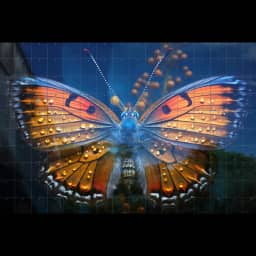 Realistic bright butterfly