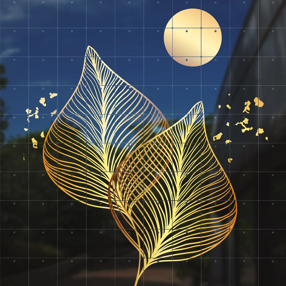 Luxury golden floral Leaf