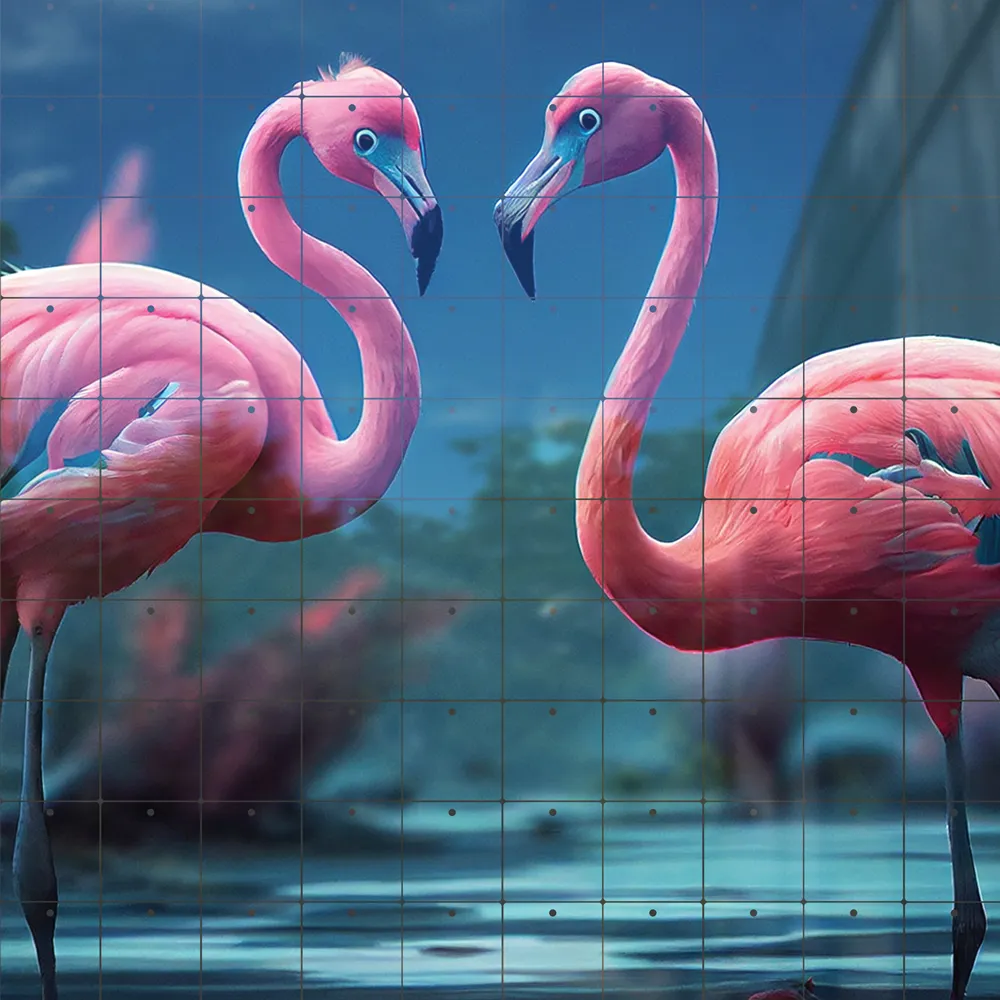 Gorgeous Hybrid Two Flamingo Swan