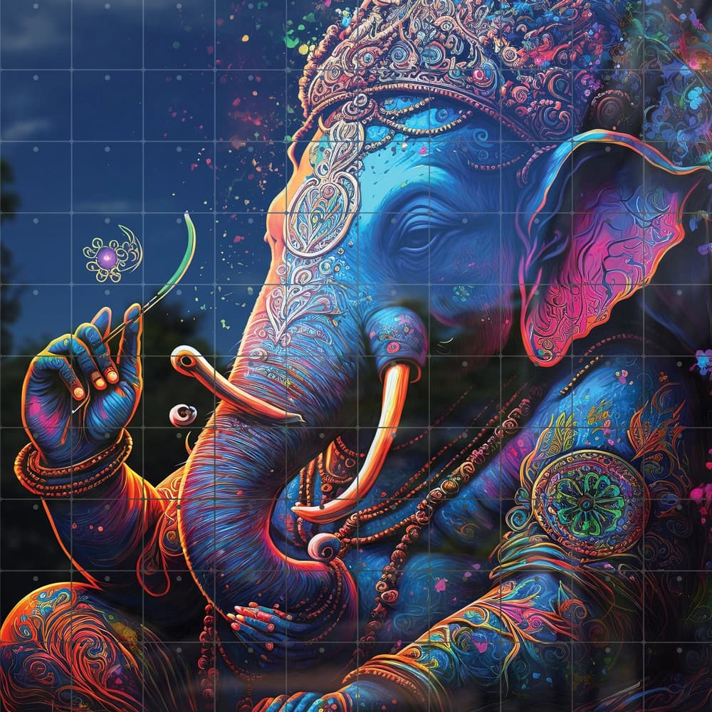Rainbow Ganesha 
