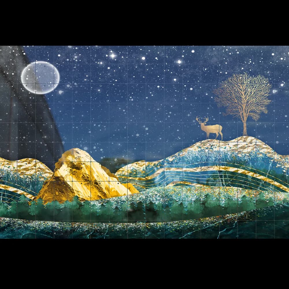 Modern Art Night Landscape